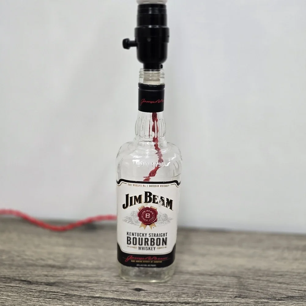 Large Jim Beam Bar Lamp Man Cave Custom Made 110v Powered 16